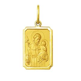 medalha santo antonio de ouro 18k pequeno