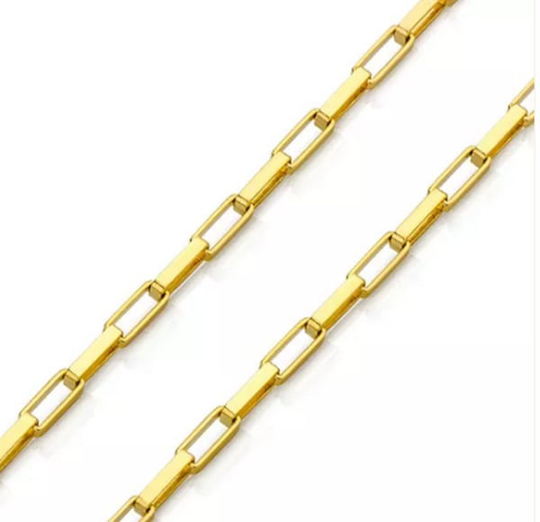 Corrente de Ouro 18k Quadrado 60 cm