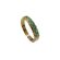 anel meia alianca esmeralda ouro 18k