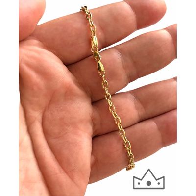 pulseira masculina ouro cadeado